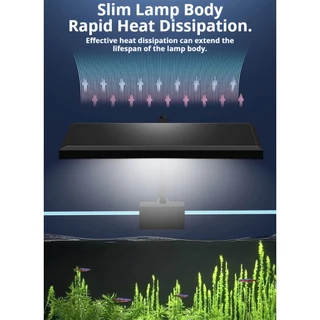 TOPOP ไฟปลูกต้นไม้สำหรับตู้ปลา LED S3plus-13W ไฟสเปกตรัมเต็มรูปแบบเพิ่มสีสัน สำหรับเร่งสาหร่าย ไฟหนีบขอบตู้ จำลองแสงแดดธรรมชาติ