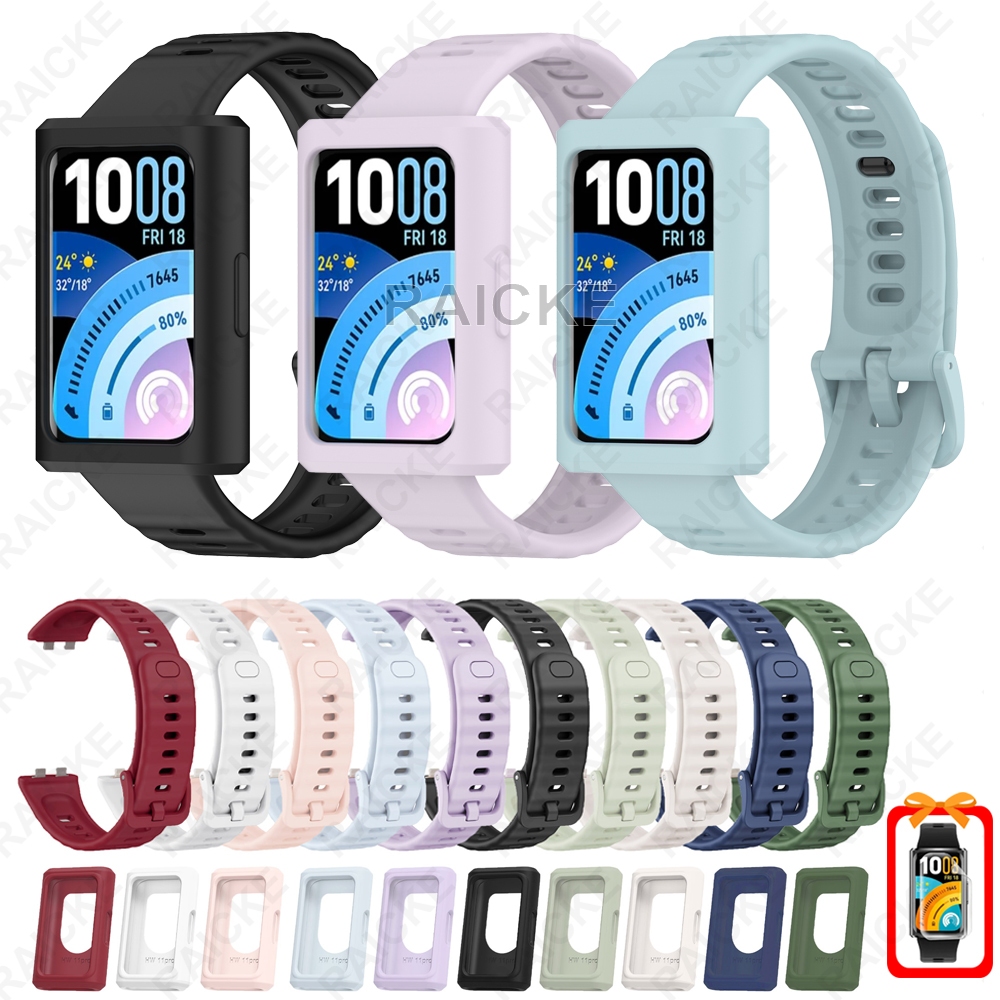 สายรัดซิลิโคนอ่อนนุ่มพร้อมชุดวงเคสสําหรับ Huawei Band 11 pro / Huawei Band 11