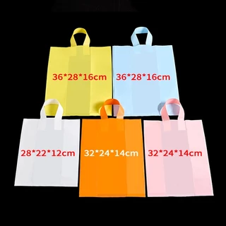 50PCS ถุงพลาสติกหูหิ้ว/ถุงพลาสติกอเนกประสงค์/ถุงพลาสติกหนาแน่น/ หูหิ้วอเนกประสงค์ หนาแน่นทนทาน สำหรับทุกร้านค้า - เบเกอรี่ กาแฟ ผลไม้ เครื่องเขียน คอสเมติก สะดวกซื้อ ร้านขายเสื้อผ้า ป้องกันรอยขาดและรั่วซึม