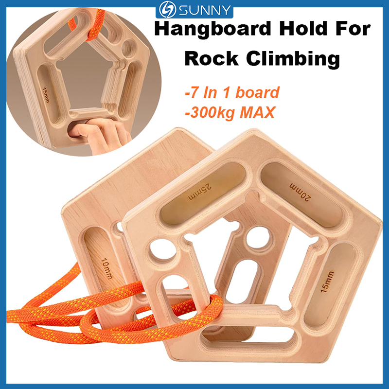 SunnyFit Hangboard Hold สําหรับปีนผาแบบพกพา Pull-Up Grip Finger Arm Strengthener Training Finger Board