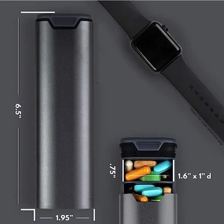 【จัดส่งจากกรุงเทพฯ】กล่องยาสําหรับเดินทาง, อลูมิเนียมกันน้ํา 7 วันรายสัปดาห์ยา, ที่วางแท็บเล็ตความชื้นช่องความจุขนาดใหญ่（กล่องยาหนึ่งสัปดาห์อลูมิเนียมอัลลอยด์แบบพกพาปิดประเภทกล่องยาช่องแบบพกพาปิดผนึกป้องกันความชื้น）
