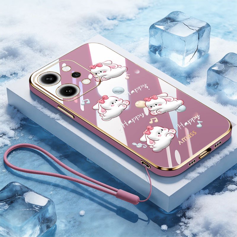 VRQR สําหรับ Oppo Reno 15 5G Reno15 F Reno15 Pro 5G 15F ฟรีเชือกน่ารักม้าสีขาวกระต่าย Anti Drop ซิลิ