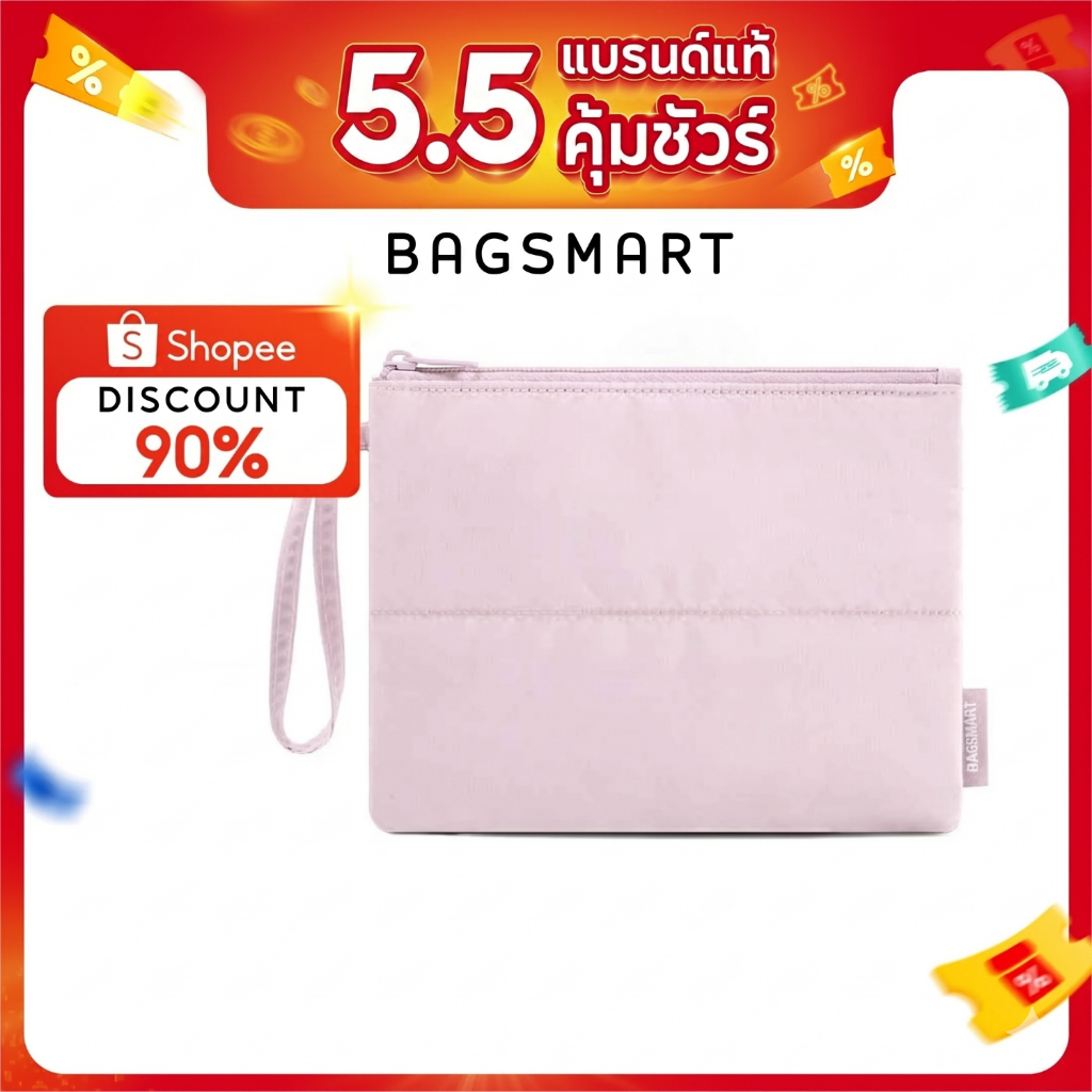 BAGSMART แบบพกพา ถุงเก็บของขนาดเล็ก การท่องเที่ยวกระเป๋าเครื่องสำอางขนาดเล็ก กระเป๋าถือขนาดเล็ก