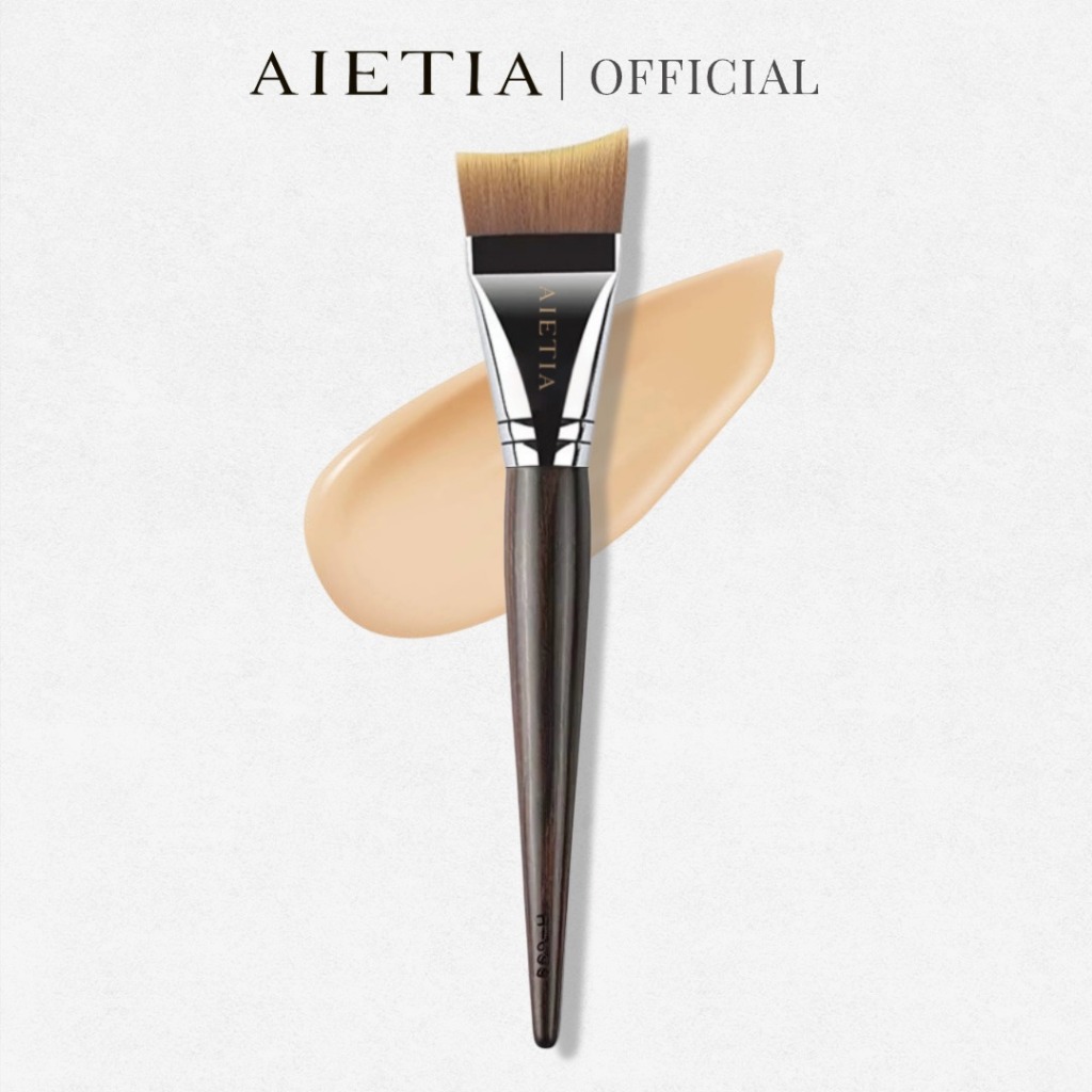 AIETIA R302 แปรงลงรองพื้นใบพัดโค้ง เสกผิว Porcelain Matte คุมมัน กันเหงื่อ เนรมิตผิวเนียนใส 360 องศา ไม่กินรองพื้น