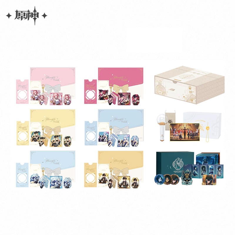 Sunsyea Genshin Impact สินค้าอย่างเป็นทางการ miHoYo เดิมแท้ Xiao ของขวัญกล่อง ZKWX CSHZ BXDW NNXY XJFC Zhongli Xiao Ayaka Ayato Furina Tartaglia