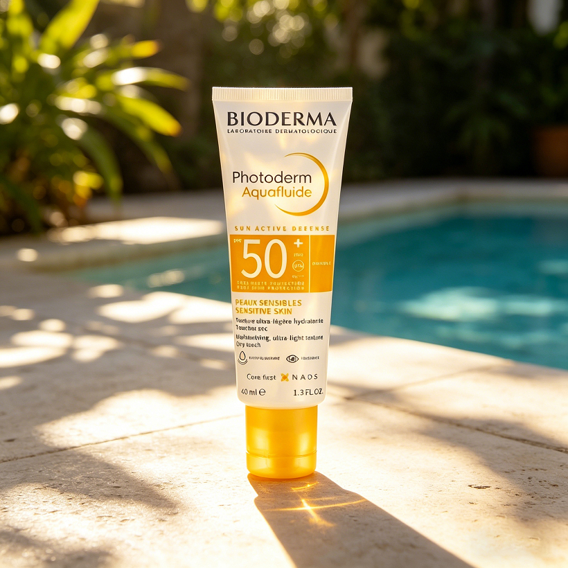 Bioderma Photoderm Aquafluide SPF50+ 40ml ครีมกันแดดให้ความชุ่มชื้นเนื้อบางเบาสําหรับผิวแพ้ง่าย