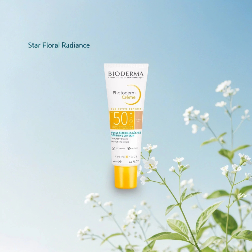 BIODERMA ขายร้อนBioderma Tinted Moisturizing Sunscreen 40ml, SPF50+ พร้อม Light Coverage