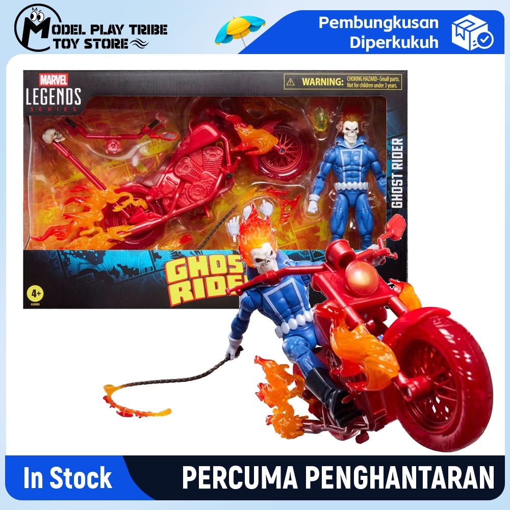 Hasbro Marvel Legends Series Ghost Rider Johnny Blaze พร้อมรถจักรยานยนต์ 6 นิ้ว Action Figure ของเล่นโมเดลของเล่น
