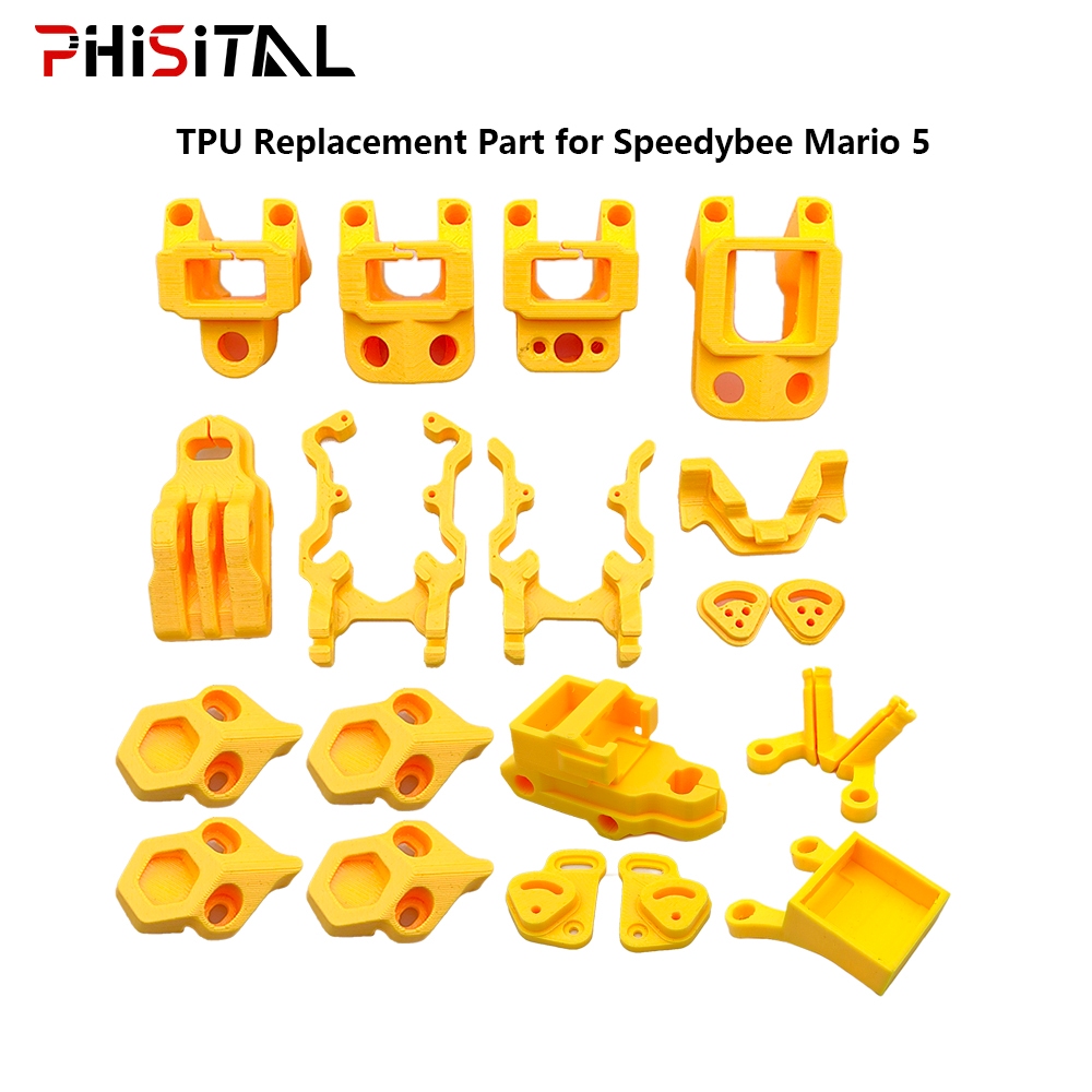 PhiSital 3D พิมพ์อะไหล่ TPU ผู้ถือคงที่วงเล็บที่นั่งอะไหล่สําหรับ speedybee mario 5 FPV Racing Drone กรอบ