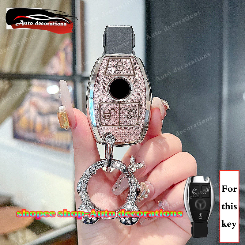 Mercedes-Benz AMG GLA200 ฝาครอบกุญแจ GLC GLE CLA Benz ABCES เคสกุญแจรถ W204 W205 W176 W246 GLK CLS A180 B200 C200 keyless พวงกุญแจรถ