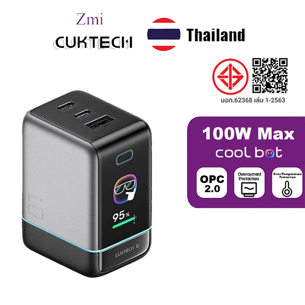 ZMI CUKTECH 100W Fast Charger No.6 Ultra Small Steel Cannon, ป้อนได้ทั้งโทรศัพท์มือถือและแล็ปท็อป
