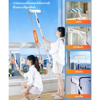 BOOMJOY 2-in-1 น้ำยาฉีดทำความสะอาดกระจกหน้าต่างและกระจกมองหลังแบบมัลติฟังก์ชันพร้อมเครื่องขูด