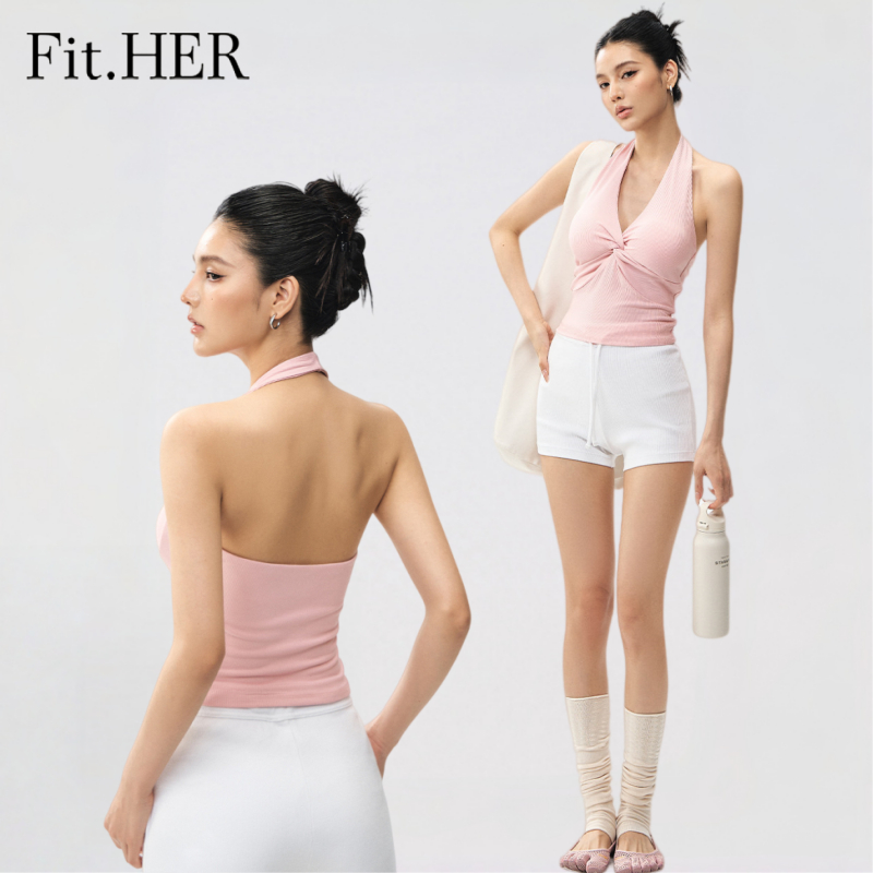 Fit.HER เสื้อกล้ามโยคะเปิดหลัง - สปอร์ตบราชิ้นเดียวคัตเอาท์เซ็กซี่พร้อมแผ่นในตัว, ชุดออกกําลังกายสําหรับพิลาทิส