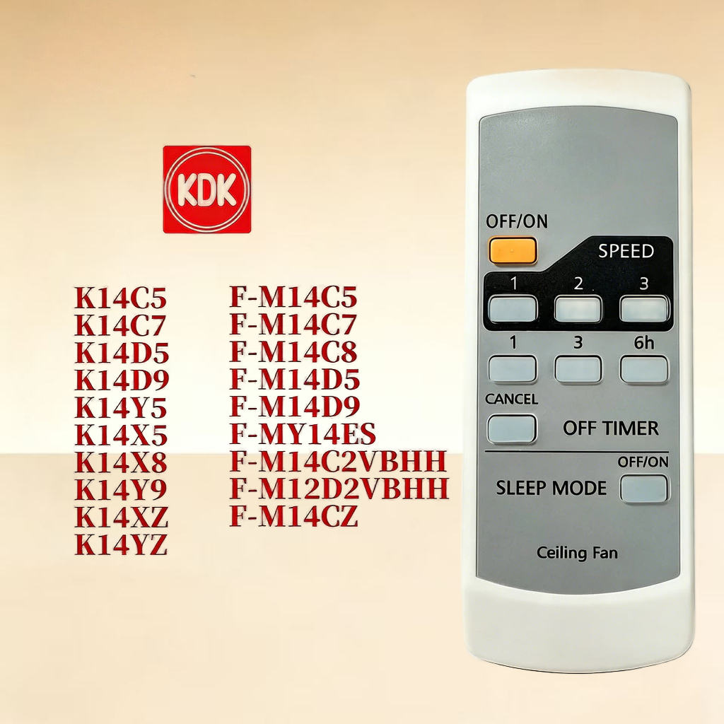 เหมาะสําหรับ KDK พัดลมเพดาน 3 สปีดรีโมทคอนโทรล F-M14C5 F-M14C7 F-M14C8 F-M14D5