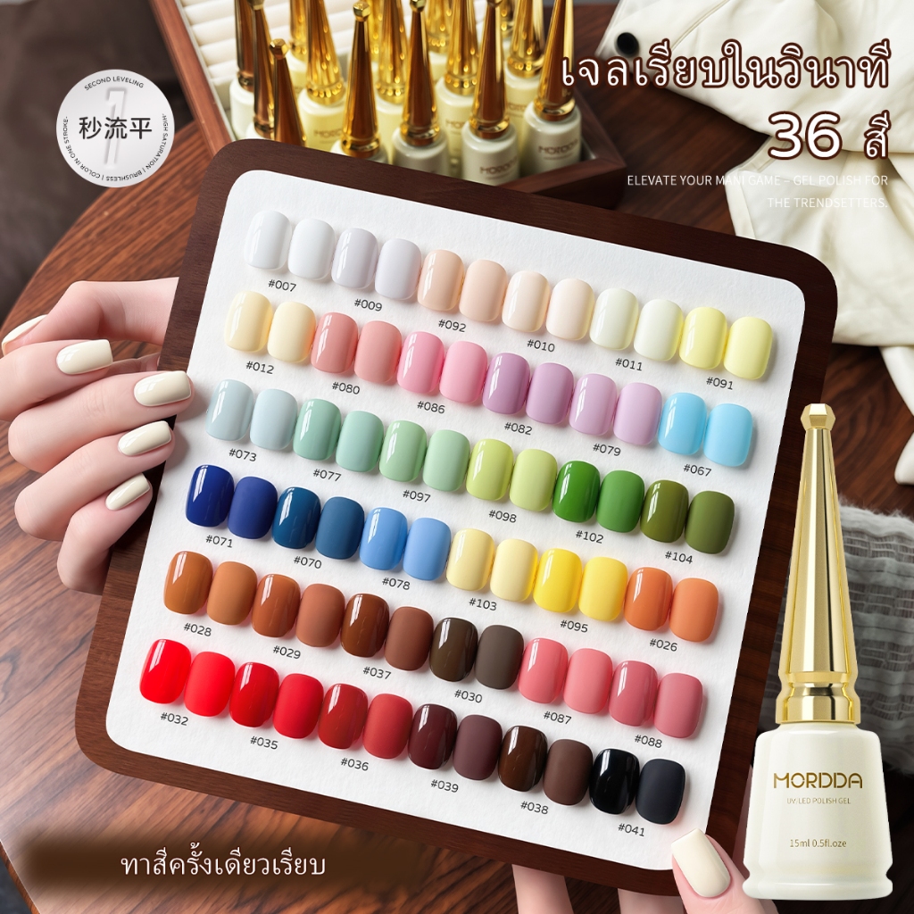 MORDDA ยาทาเล็บสีดำและสีขาวแบบคลาสสิก เงางามติดทนนาน เหมาะสำหรับใช้ในร้านทำผมและที่บ้าน
