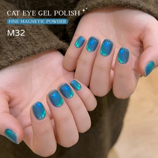 XEIJAYI 10ml-Super Bright Blue Cats Eye Gel Nail Polish, ส่องแสงยาวนาน, เหมาะสําหรับทุกฤดูกาล