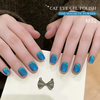 XEIJAYI 10ml-Super Bright Blue Cats Eye Gel Nail Polish, ส่องแสงยาวนาน, เหมาะสําหรับทุกฤดูกาล