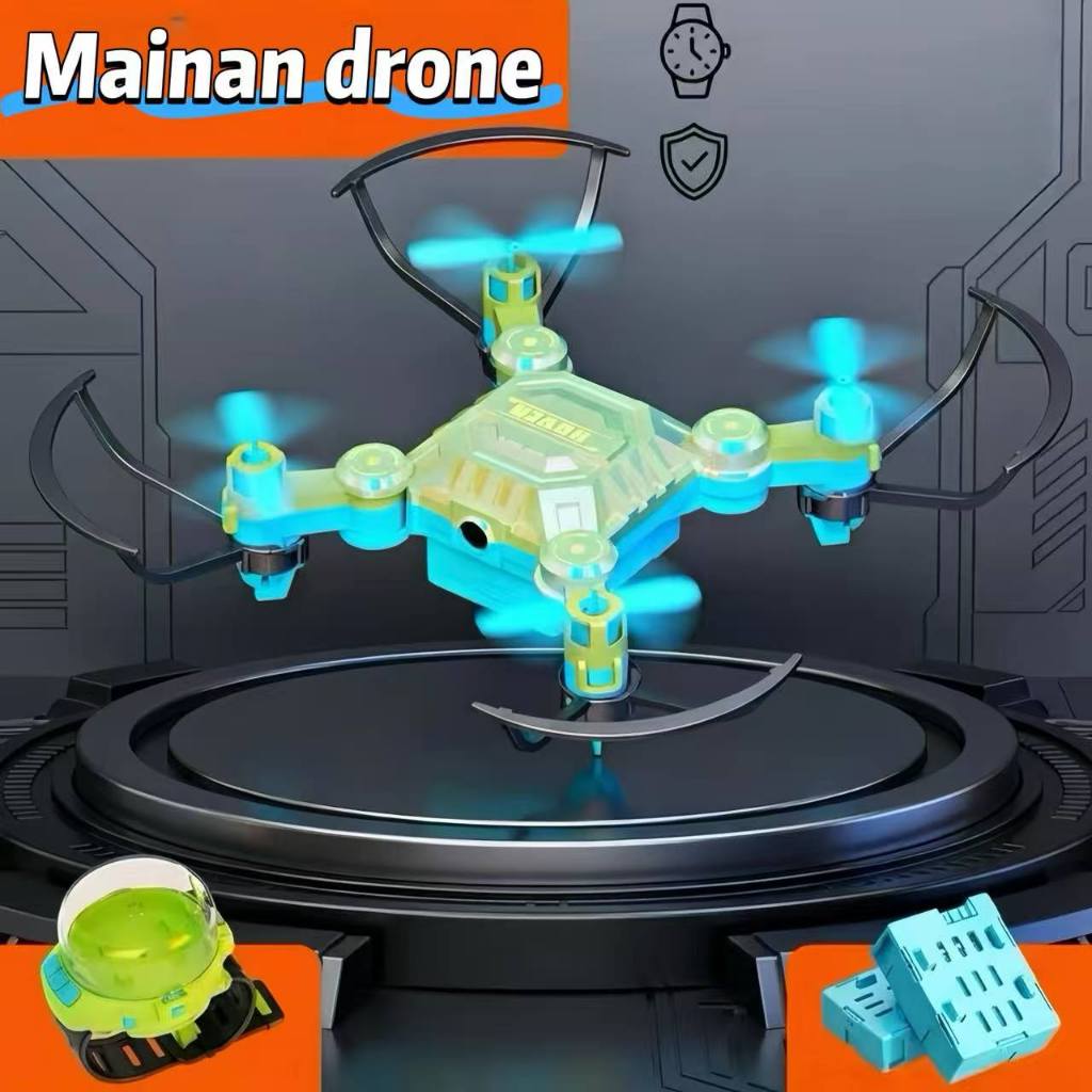 Mini Drone RC Drone สมาร์ทวอท์ชควบคุมพับ Quadcopter Flying ของเล่นชาร์จแบบพกพา Drone ปลอดภัย Flying 