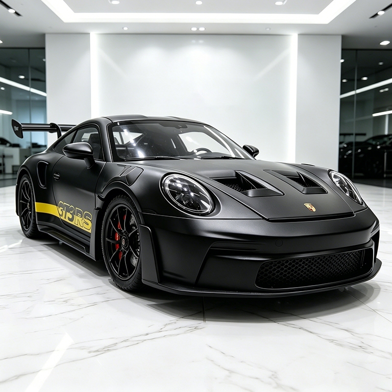ใหม่ 1:24 Porsche 911 GT3 RS Supercarรถรุ่นเสียงและแสงดึงกลับรถรุ่นของสะสมวันเกิด