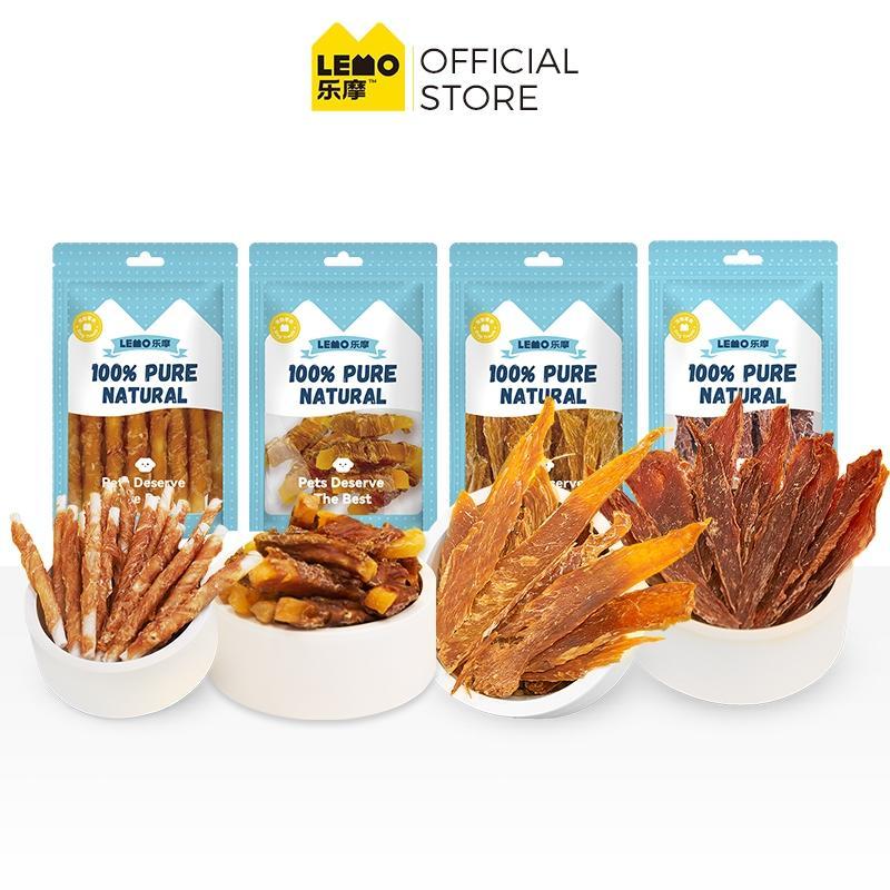 ชุดคอมโบประหยัด LEMO ขนมสัตว์เลี้ยง ฟรีซดรายอกไก่ ขนมแท่งเนื้อวัวสอดตับ เนื้อไก่แท้100% สูตรโปรตีนสูง ฆ่าเห็บหมัด เหมาะลูกสุนัข-สุนัขโต รางวัลฝึก