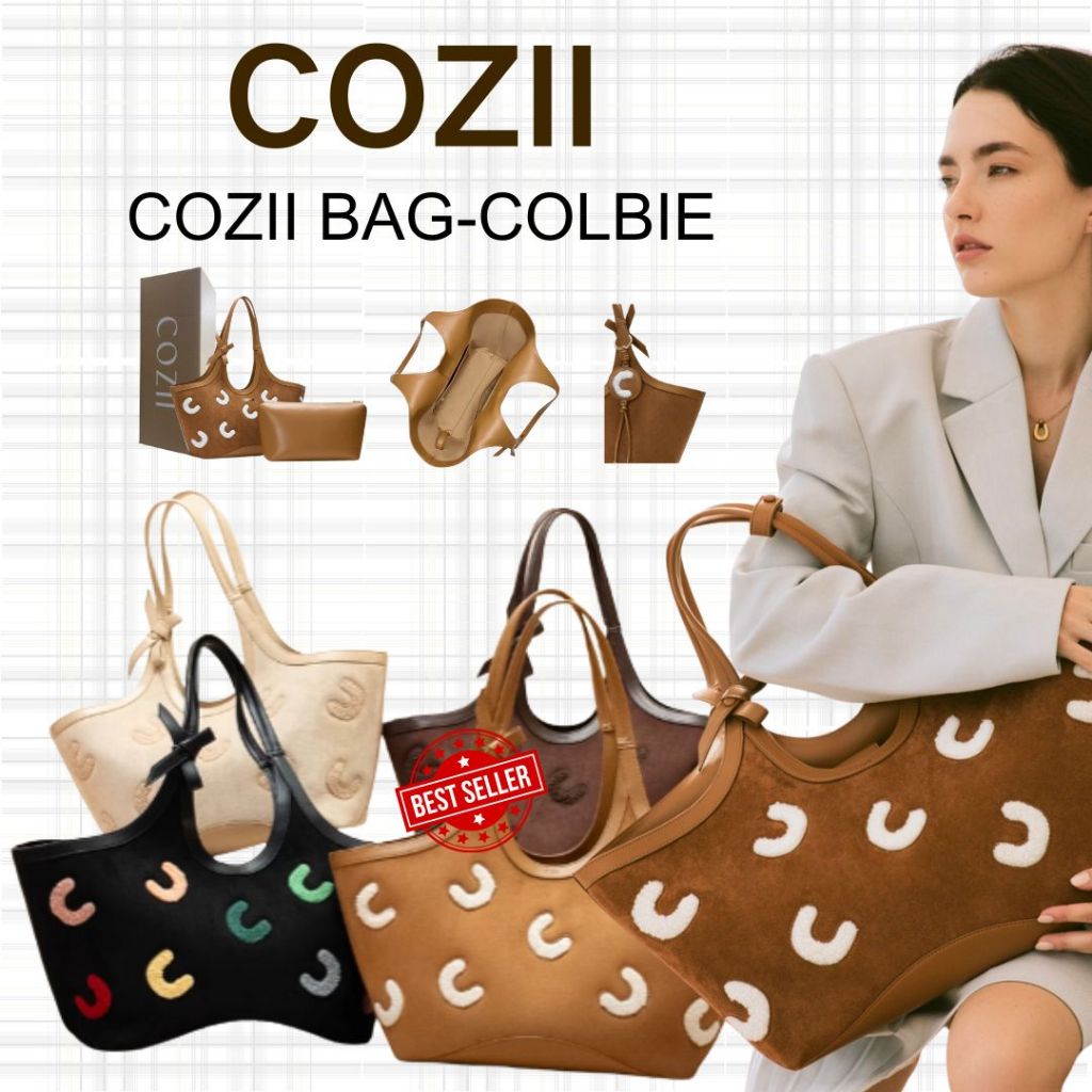 มีสินค้าพร้อมส่งค่ะ✨Cozii bag COLBIE  TOTE BAG ชุดสินค้าประกอบด้วย：จี้ตัว C หนึ่งอัน、กระเป๋าซับใน、ถุงกันฝุ่น และกล่องกระดาษธรรมดาค่ะ