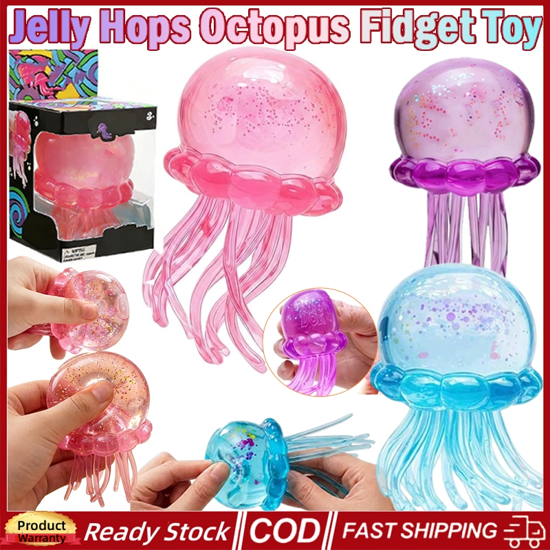 3PCS Schylling Needoh แมงกะพรุน Maltose Squishy ของเล่นสีน่ารัก Jelly Fish Modeling ความเครียดบรรเทาผ่อนคลายสนุกของเล่นสําหรับเพื่อนของขวัญ