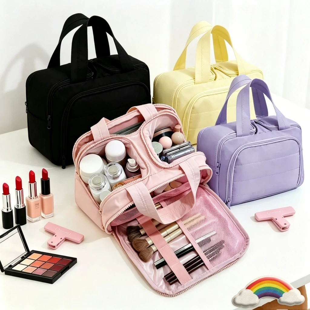 กระเป๋าเครื่องสําอางกระเป๋าเดินทางแต่งหน้า กระเป๋าจัดระเบียบ cosmetic bag Travel Organizer Bag