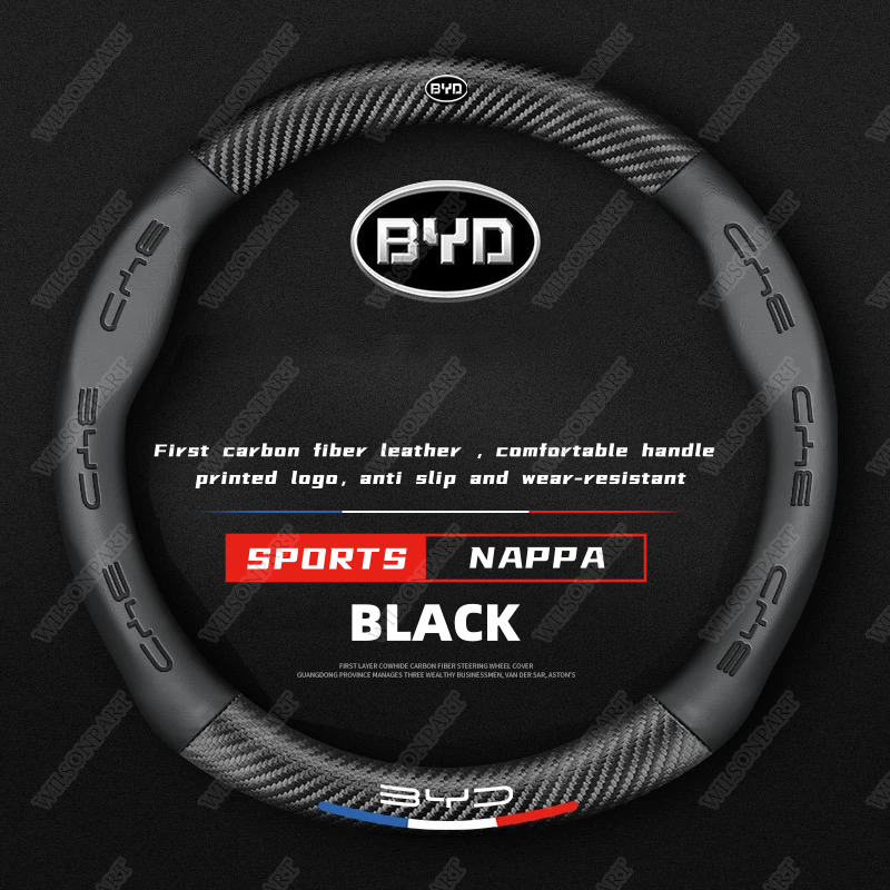 สําหรับ BYD ที่หุ้มพวงมาลัยต้นฉบับ | พอดีที่สมบูรณ์แบบสําหรับฮัน, กลิ่นฉุน, เพลง, ฉิน, หยวน | กันลื่นและสัมผัสนุ่ม | ติดตั้งง่าย | อุปกรณ์ตกแต่งรถยนต์