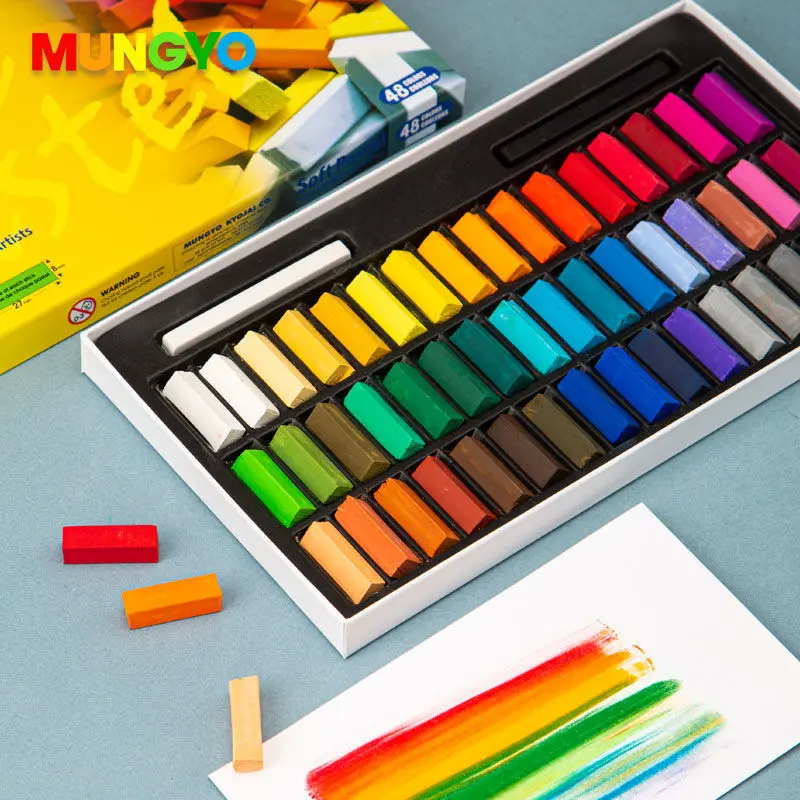 MUNGYO Soft Oil Pastels 12/24/32/64สี /Chalks/Sticks/ดินสอสีสําหรับศิลปิน Graffiti วาดระบายสี Art เครื่องเขียนอุปกรณ์