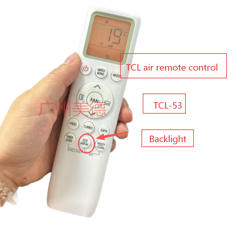 รีโมทคอนโทรลใหม่สําหรับ TCL-53 Fahrenheit Celis เครื่องปรับอากาศสําหรับ AIR TCLTAC-WDP10ITAC-WDP13ITAC-WDP19ITAC-WDP25IINVERTER T-PROTCLP Series อินเวอร์เตอร์ tCLP)