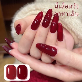 XEIJAYI 40ml-Ox Blood Red Gel Nail Polish, Long Lasting Gloss, เหมาะสําหรับร้านทําเล็บและ DIY