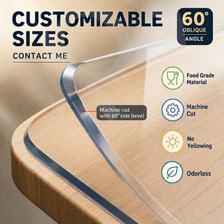5mm thick pvc table cover  transparent table cloth waterproof plastic cover pvc top glass cover