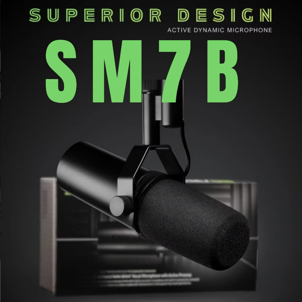 SM7B Dynamic Recording Microphone Studio Selectable Frequency Response Mic สําหรับการแสดงเสียงร้องสด