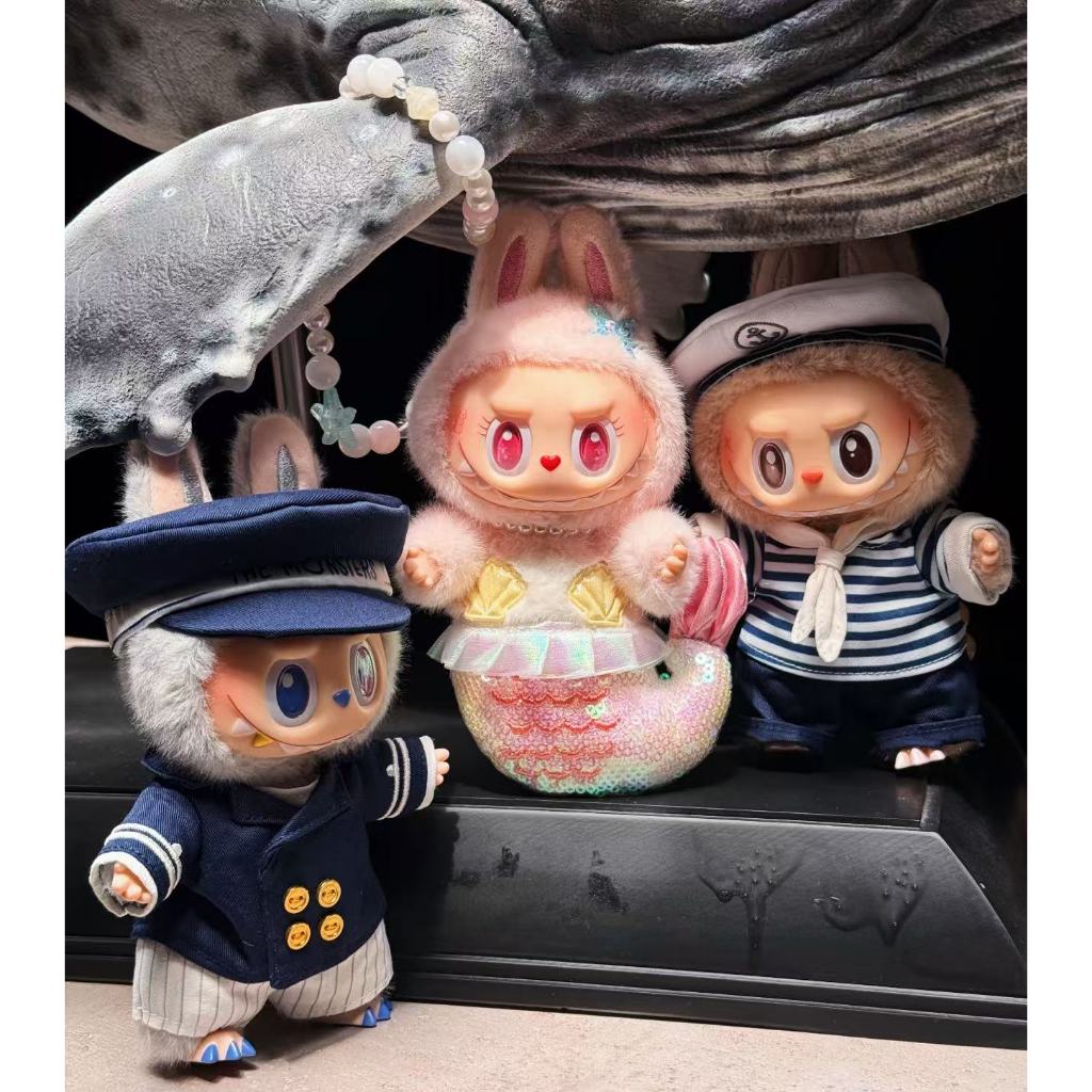 ยี่ห้อใหม่พร้อมสต็อก Flying labu Mermaid mokoko/กัปตัน/Sailor labu Series ไวนิล Plush ลิฟท์รูปของสะสมของขวัญเครื่องประดับจี้ของเล่น