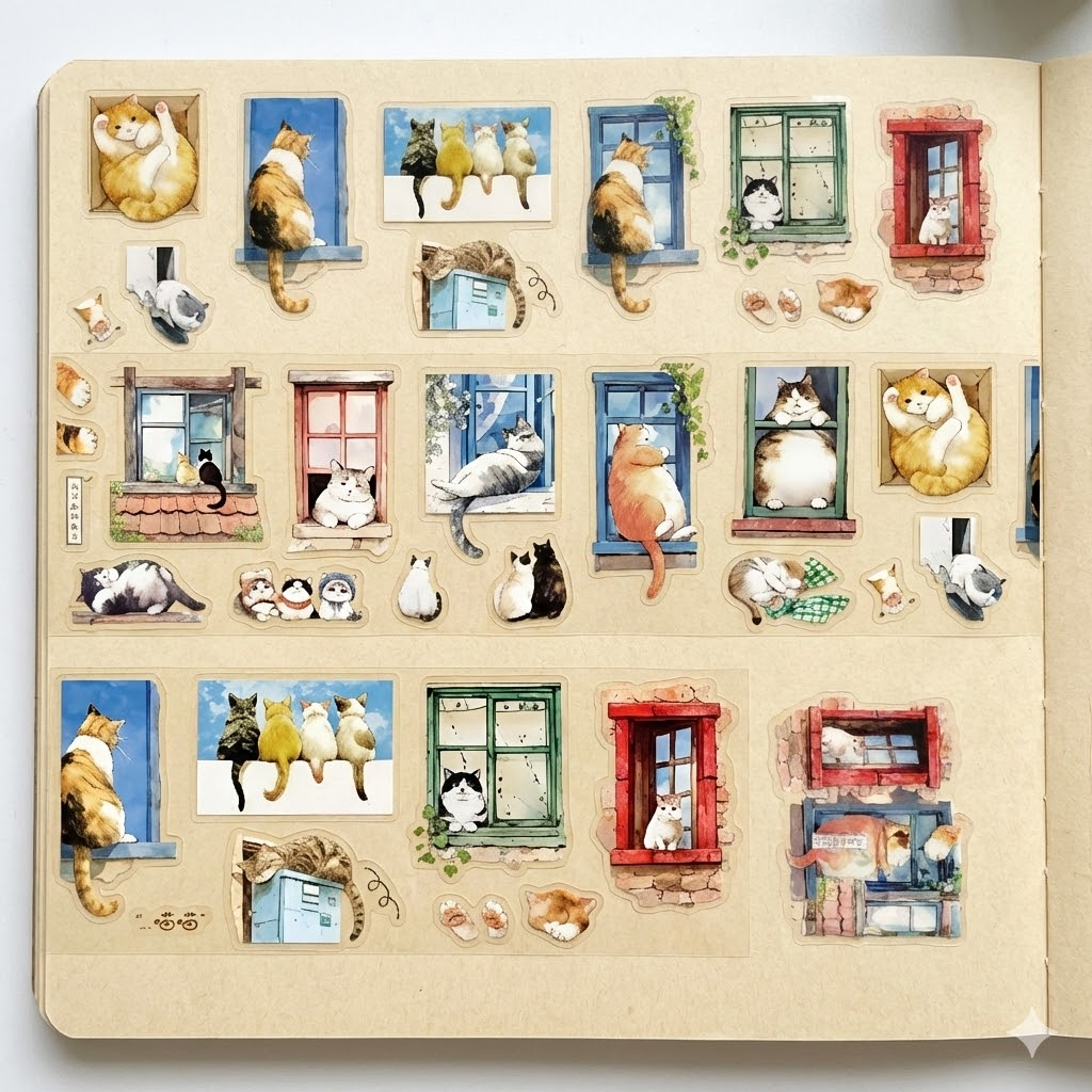 เทป PET ใสไดคัท ลายสัตว์น่ารัก 60มม.×2ม. สติกเกอร์ม้วนสำหรับแต่งสมุด DIY Flo gogo