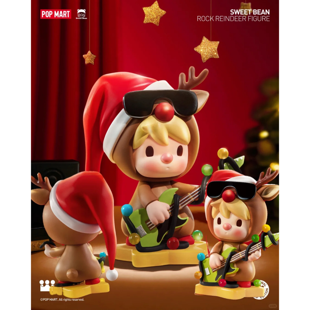 Pop Mart SWEET Beans SWEET BEAN Rock Reindeer Style, Overseas Limited Christmas Series