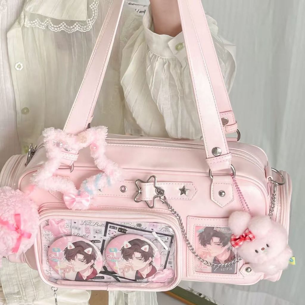 Se.W Itabag Women Bag กระเป๋าสะพายข้างหญิงแบบโปร่งใส ขนาดเล็ก พกพาสะดวก เหมาะสำหรับใช้ในชีวิตประจำวันและใส่บัตรต่างๆ