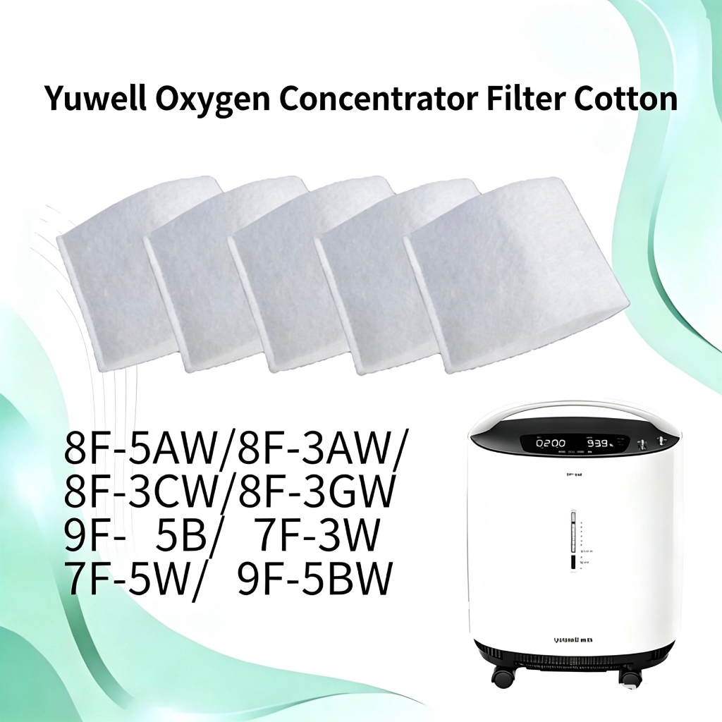 YUWELL กรอง 8F-3AW, 8F-5AW,8F-3GW,9F-5BW,7F-6W,7F-3W,7F-5WCotton สําหรับเครื่องกําเนิดไฟฟ้าออกซิเจน 