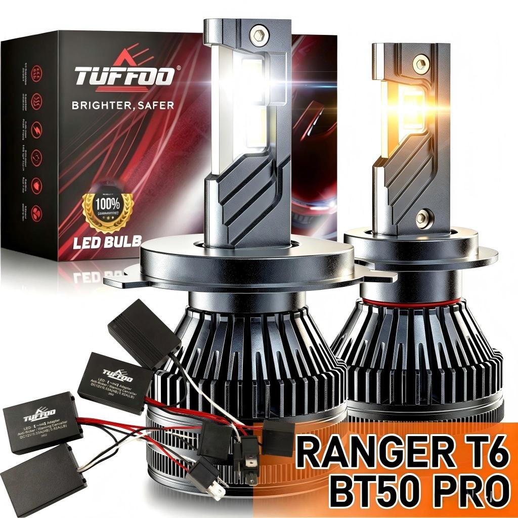 TUFFOO 150W H4 ไฟหน้า LED FORD RANGER 2012 MAZDA BT50PRO CANbus H4 Adader NO ERRO
