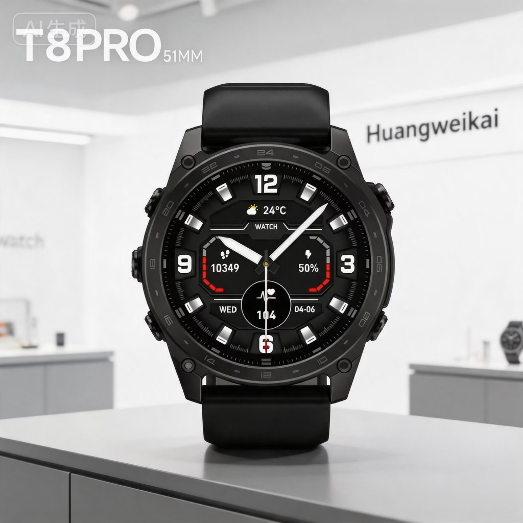 2026 T8 pro สมาร์ทนาฬิกาสําหรับชายกันน้ําดําน้ําและว่ายน้ํานาฬิกากีฬากลางแจ้ง AMOLED SmartWatch บลูท