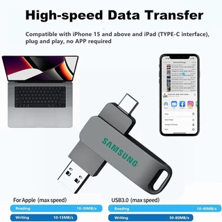 🔥 5 ปี🔥Samsung U Disk 2TB USB3.2 Type-c 4 in 1กันน้ํา ความเร็วสูง แฟลชไดรฟ์ แฟลชไดรฟ์โลหะ flashdrive Pendrive