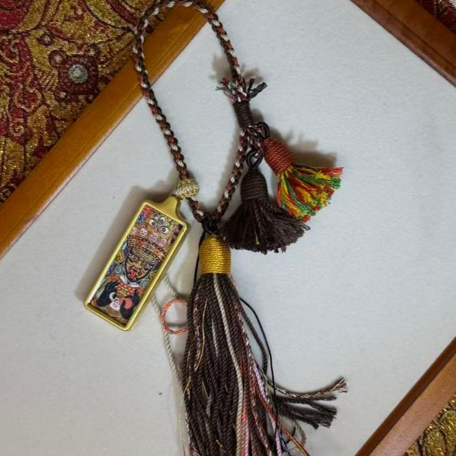 Consecration Dharma Objects-2 * 5 ซม.Zakilam Thangka Money Gathering Fortune Treusury Exorcisting Ev