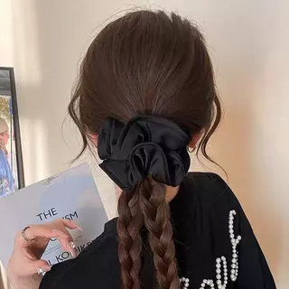 3 ชิ้น ~ ซาตินความรู้สึกระดับไฮเอนด์ Scrunchy แหวนผมผมหางม้าเชือกเชื้อราขอบผมแหวน
