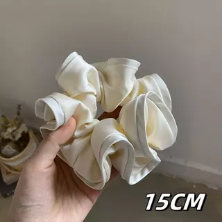 3 ชิ้น ~ ซาตินความรู้สึกระดับไฮเอนด์ Scrunchy แหวนผมผมหางม้าเชือกเชื้อราขอบผมแหวน