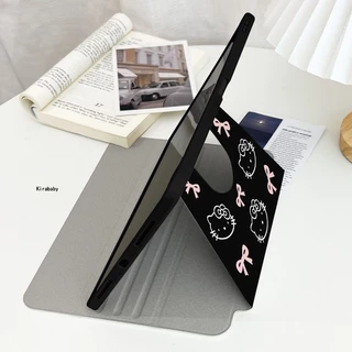 HelloKitty สําหรับ iPad A16 Gen11 Air 8/7 M4 M3 2026 M4 Pro 11 Gen10 Air 6 5 4 10.9 Gen9 Gen8 Gen7 10.2 Simple Line Miffy Bunny Y-พับอะคริลิคพร้อมดินสอสล็อต