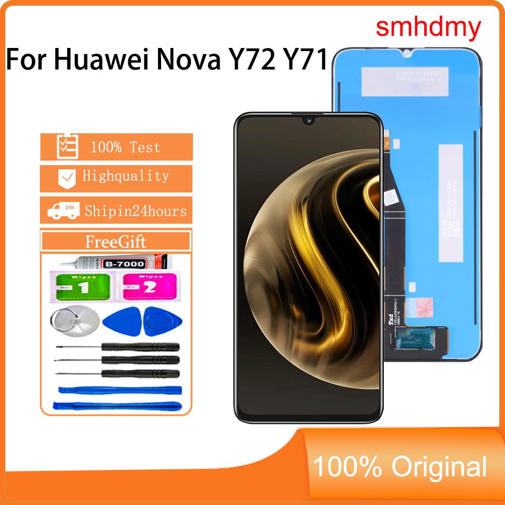 Smhdmy สําหรับ Huawei Nova Y72 Y71 จอแสดงผล LCD เปลี่ยนหน้าจอสัมผัส
