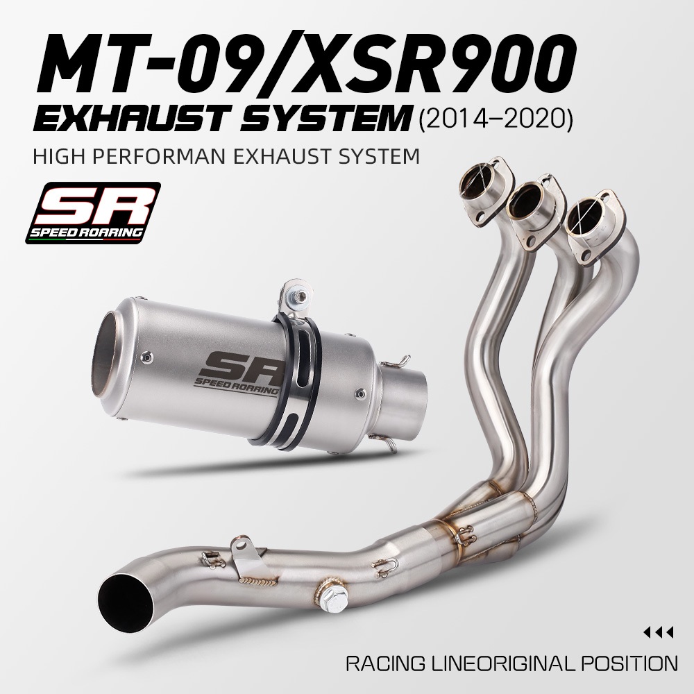 สําหรับYamahaด้านล่างแถวด้านหน้าLinkท่อMT09 MT-09 XSR900 2014-2020 Slip-On 51 มม.GP89 Mufferท่อไอเสียระบบ
