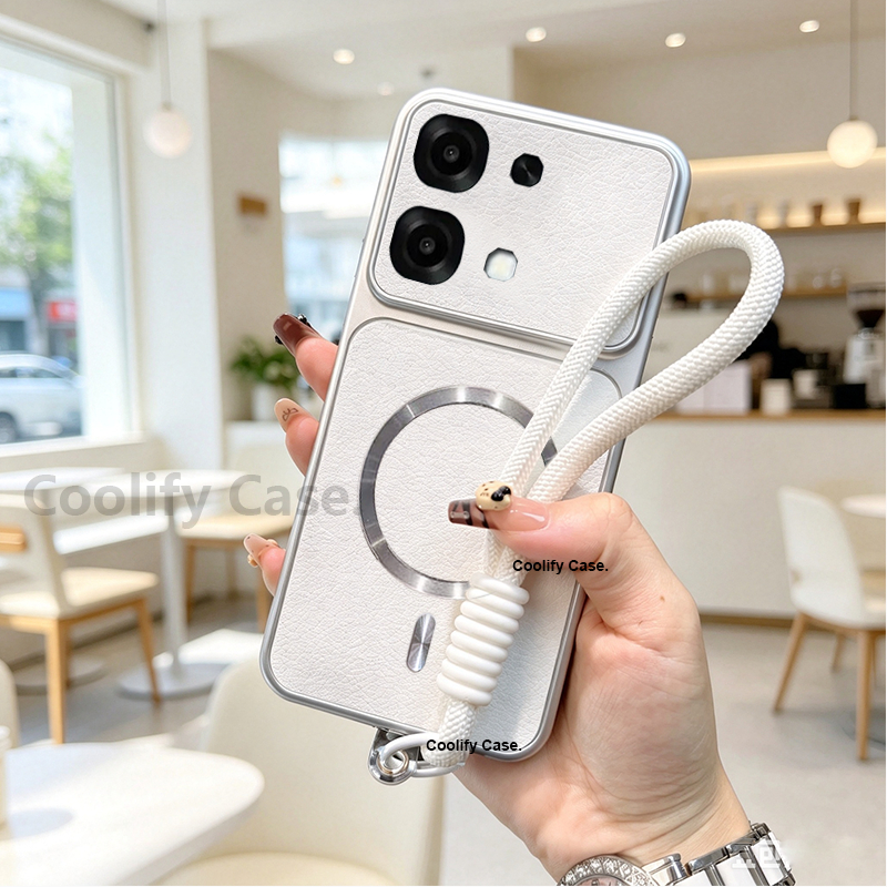 [เปลี่ยนทันทีเป็น IPhone 17] เคสสําหรับ OPPO A6x A6T A6 Pro A5X A3X A3 A5i Pro Lanyard Magnetic Silk