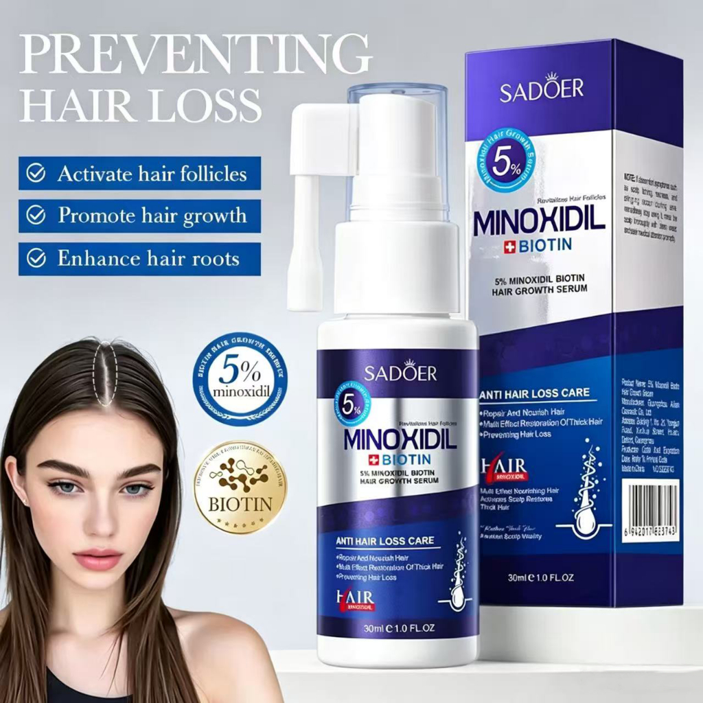 เซรั่มบำรุงผม SADOER Hair Growth Serum เซรั่มลดผมร่วง ลดผมร่วง ผมบาง ฟื้นฟูผมเสีย Treatment Scalp 30ml