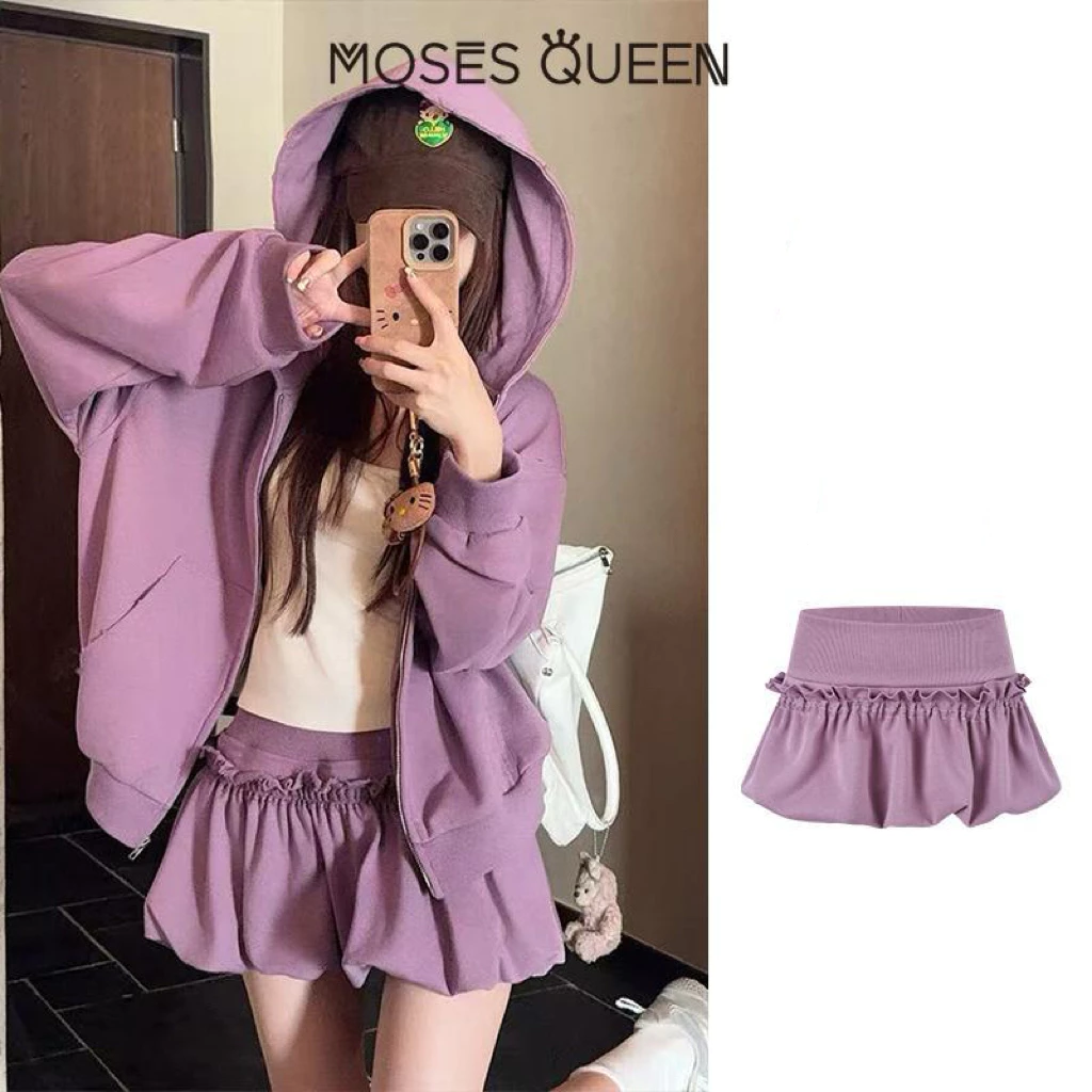 < MOSESQUEEN > ชุดกระโปรงเอวสูง เหมาะสำหรับเดินเล่นในโรงเรียนหรือไปดื่มดื่ม รูปแบบสาวน้อยหวานๆ สดชื่น ใส่สบายและลดอายุให้ดูอ่อนเยาว์ #63303